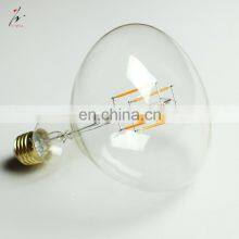 New Design Big Glass Cover LED Filament Bulb R125 E27 E40 Base 4w 6w 8w