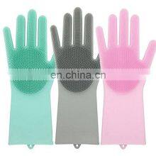 Eco Friendly Heat Resistant Kitchen Silicone Dish Washing Gloves Magic Silicone Dishwashing Glove Household Gloves