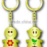 Custom Big Stone Keyring Metal Heart Keychain thumbnail-3