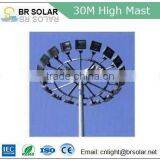 30M High Pressure Sodium Flood Light High Mast Lighting With Led High Bay Light