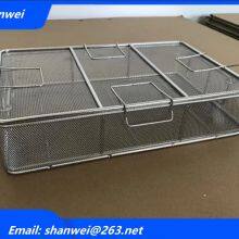 Stainless Steel Wire Mesh Tray With Lid Surgical Autoclave Holding Instruments Sterilization thumbnail-2