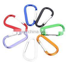 Factory Wholesale Custom Laser Engraved Logo D Shape Snap Tactical Hook Carabiner Black Clip Aluminium Carabiner Hooks