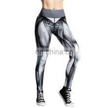 Custom Design Wholesale Price Sparkle Blue Lady Sublimation Printing Leggings for Women thumbnail-4