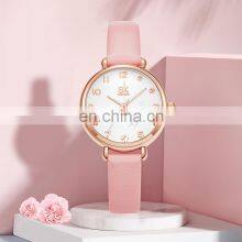 SHENGKE Pink Cute Girls Wristwatch K9025 Clear Arabic Number Dial Watches Ultra Band Kids Watch Chinese Factory Watch thumbnail-2