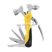 Cross - Border Hot Selling Multi - Function Tool Hammer TP Yellow Anti - Slip Handle and Window Breaker Integrated