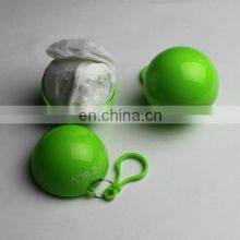 Cheap Adult Cute Plastic Transparent Raincoat in Ball With Keychain thumbnail-5
