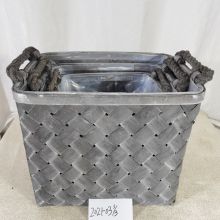 Factory Supplie Wood Chip Storage Basket with Handle