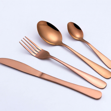 High Quality Wholesale Rainbow Flatware Classic 4 Pieces Gold Stainless Steel Cutlery Set thumbnail-5