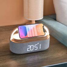 BHD Custom Wireless Charger With Alarm Clock 5 In 1 Wireless Charger Bedside Bluetooth Speaker With Wireless Charger thumbnail-6