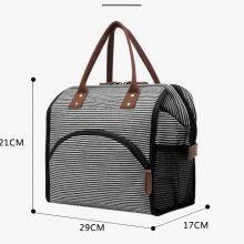 Fashion Cooler Lunch Box Portable Insulated Canvas Lunch Bag Thermal Food Picnic Tote Cooler Bag Lunch Bags For Women Kids thumbnail-3