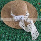 China Hot Sale Elegant Ladies Fashion Straw Wholesale Straw Floppy Hats thumbnail-3