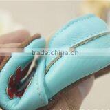 2016 Fashion Style Leather Shoes Crab Full Cowhide Infant Baby Shoes Blue Newborn Soft Bottom Prewalkers thumbnail-6