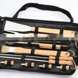 Yangjiang Factory Manufacture Stainless Steel Bbq Tool Set With Wood Handle