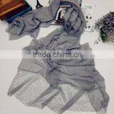 100cm * 210cm Fashion Trendy Women Lady Plain Cotton Linen Lace Hijab Shawl thumbnail-3