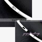 Micro Pave Setting Gold Design Metal Choker Necklace for Girls thumbnail-4