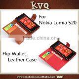 Business Style Wallet Leather Flip Case for Nokia Lumia 520