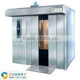Hot sale industrial full automatic 32 trays french bread rotary machine used rack oven gas sale