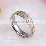 5MM Width Matte 3 Color Ring For Women Girls Gift With Korean Style Fashion Gold Designs Jewelry thumbnail-6
