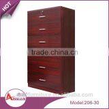 Foshan bedroom tall wall cabinet and drawers cheap wholesale wooden chest of drawers
