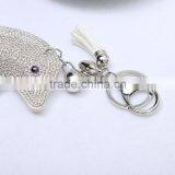 High Quality Metal Crystal Key Chain With Dolphin Pendant Women Bag Accessories Valentine's Day Gift thumbnail-3