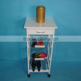 4-layer MDF kitchen trolley with drawer