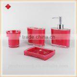 Luxury Red Plastic Bathroom Set thumbnail-1