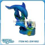 resin dolphin snow ball souvenir for tourist