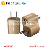 gold 5V-1A travel usb charger travel charger adapter universal travel charger