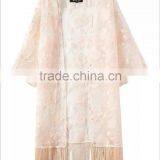 2016 Fashion Design Beach Wear Kaftans Lace Dress With Long Tassels thumbnail-1