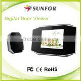 home security system digital video door bell and viewer with 3.5 inch LCD