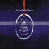 Crystal Christmas Ornament, Oval Shape Glass Ornament for Gifts thumbnail-1