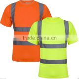 HI VIZ VISIBILITY SAFTEY WORK WEAR SECURITY BREATHABLE TOP SHORT SLEEVE T SHIRT