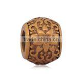 Ready Stock Vintage Tone Stainless Steel Jewelry Accessories Findings Large Hole European Charms Flower Spacer Beads SEB-LG121 thumbnail-3