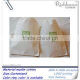 Wholesale Drawstring Undyed Cotton Muslin Bag With Printing
