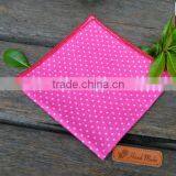 Navy Polka Dot Slant Point CUSTOM POCKET SQUARE Prefolded & Sewn thumbnail-4