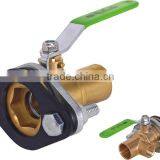 3/4"-- 1"Forged brass body full port Flandged Ball Valve With Purge