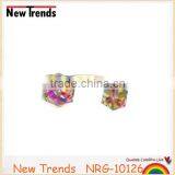 Fashion Square Clear Crystal New Model Wedding Ring for Women thumbnail-2