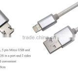 100cm High Quality Mobile Phone Cables USB 2.0 to Micro USB Cable Charger and Sync Cable With Retail Box for Android/Apple