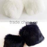 Winter Oversleeve Luxurious Rabbit Fur Real Coat Fur Cuff thumbnail-3