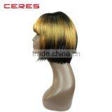 Wholesale Heat Resistant Synthetic Hair Short Bob Wig for Black Women in Stock Machine Made Cheap Price thumbnail-4