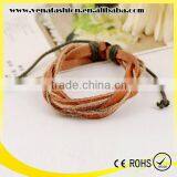 Rope Cheap pu Leather Bracelet, Braided Leather Bracelet thumbnail-2