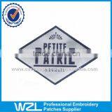 4 x 3 cm Clothing Woven Hang Tags, Embroidered Label Woven Laser Cut Applique