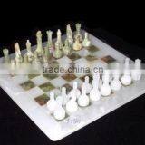 Green /White Onyx Chess Set