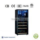 288L 100 bottles refregerated type single zone compressor cooling wine cooler for sale