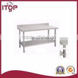 Stainless Steel Sorting Table With Back Splash