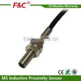 Dia 5mm Small Round Shield Inductive Proximity Switch With CE