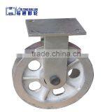 Factory Supply 6" 8" 10" 12" Fixed Silver Color Caster Wheel, Cast Iron Indust Rial Caster Wheel thumbnail-1