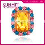 Tangerine Stones Rectangle Shaped Bulk Rhinestone Buttons for Shoes (26mm, 30mm) thumbnail-2