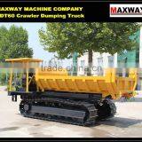 Steel Crawler Self-unloading Farm Tractor for Sugarcane / Palm , CE / ISO / SGS , Model: CDT60 thumbnail-2