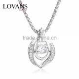 925 Sterling Silver Dancing Stone Jewellery Pendant SPG897W